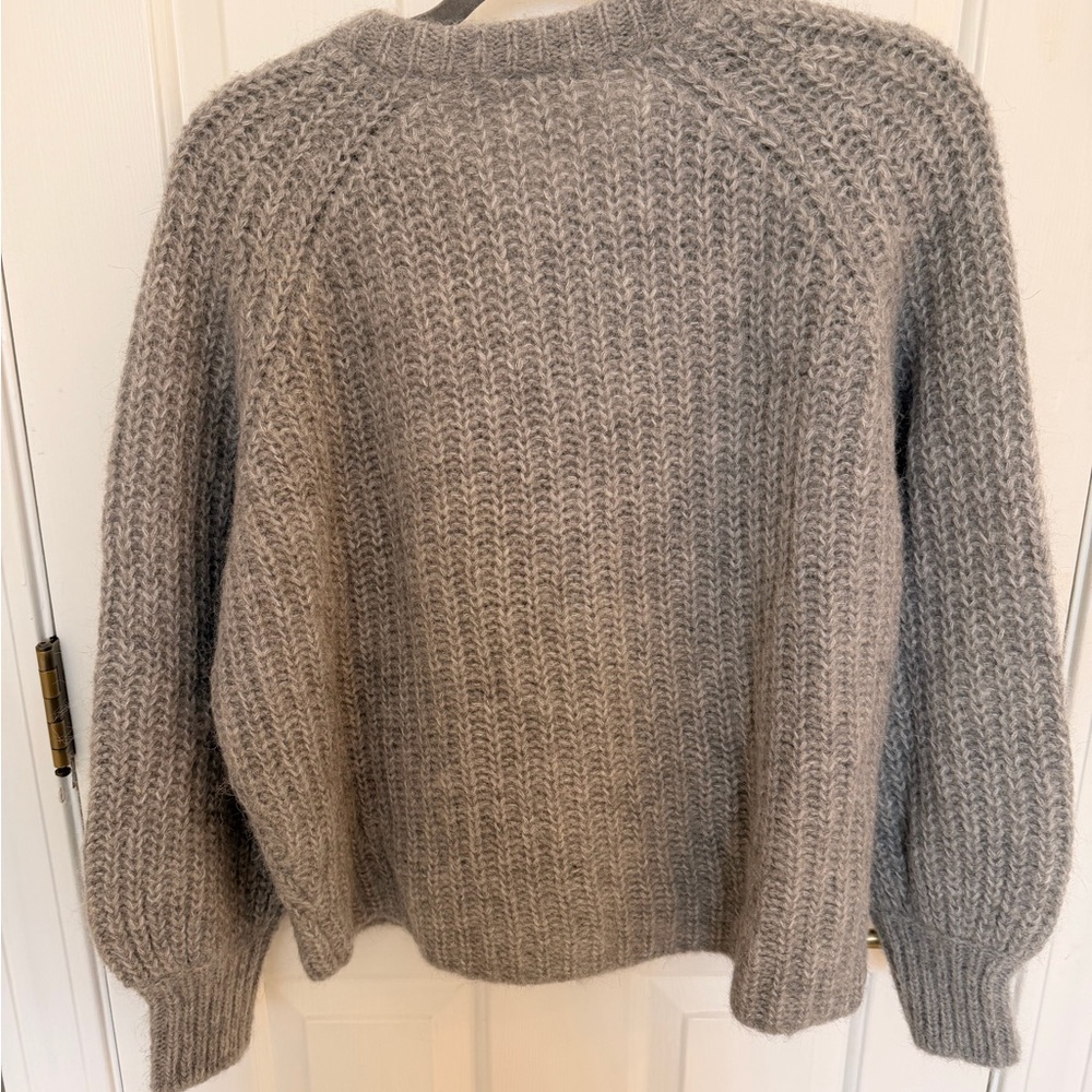 Sezane Emile Gray Cardigan Sweater - Picture 5 of 6